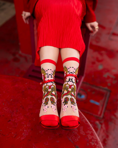 Sock candy year of the dragon socks for women lunar new year socks